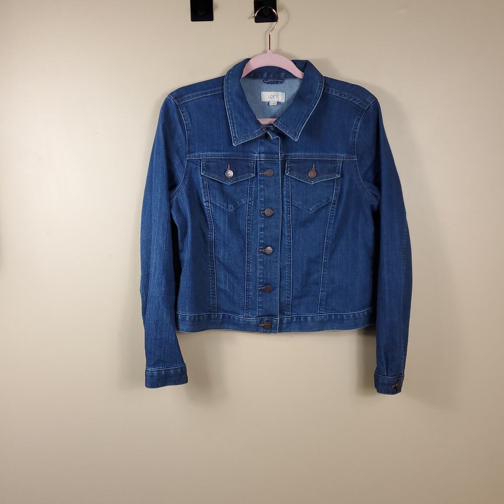 LOFT Medium Wash Denim Jacket Size M